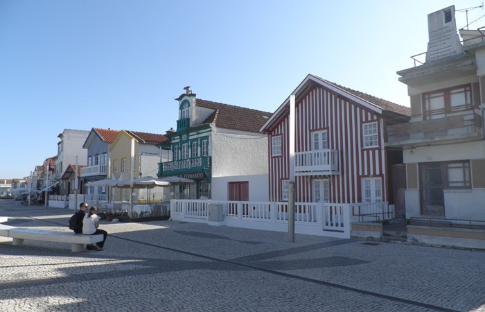 Casas típicas de Costa Nova playas de Aveiro