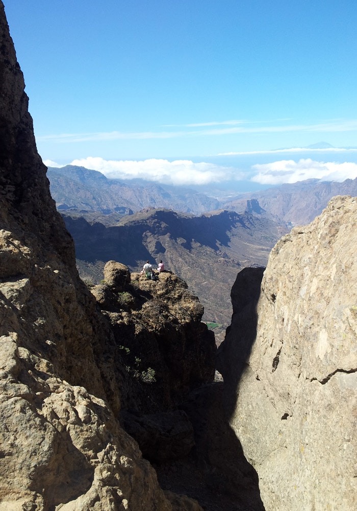 Mar de nubes desde lo alto del Roque Nublo