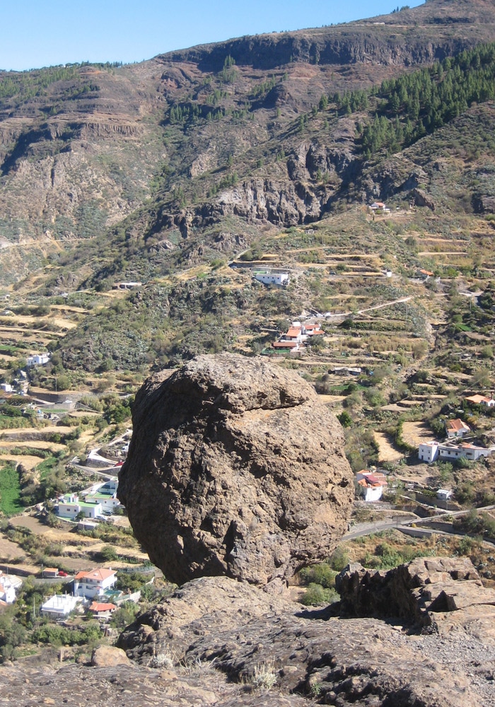Vista desde el sendero de subida al Roque Nublo