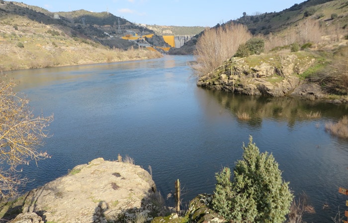 Punto en el que desemboca el río Tormes (derecha) en el Duero Ambasaguas