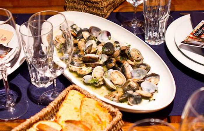Almejas de la ría del O Batel comer en Aveiro