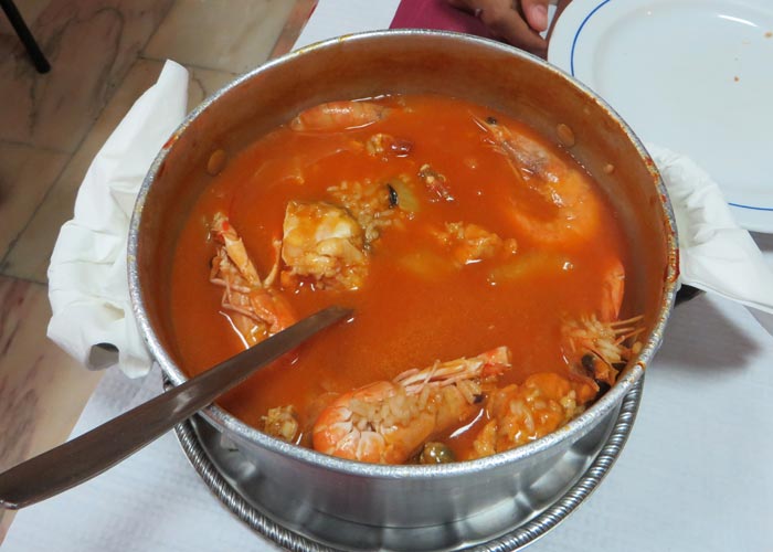 Arroz con marisco del Restaurante Uma comer en Lisboa