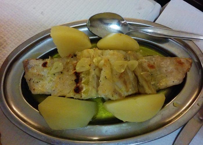 Bacalao asado de Floresta de Santana comer en Lisboa
