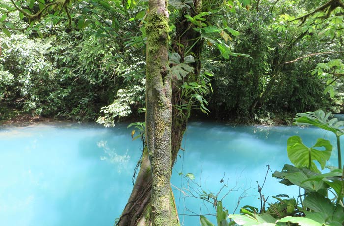 Otra vista de la laguna azul Río Celeste