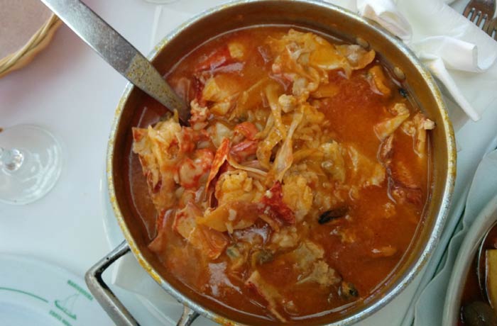 Arroz de marisco de la Marisquería de Costa Nova comer en Aveiro