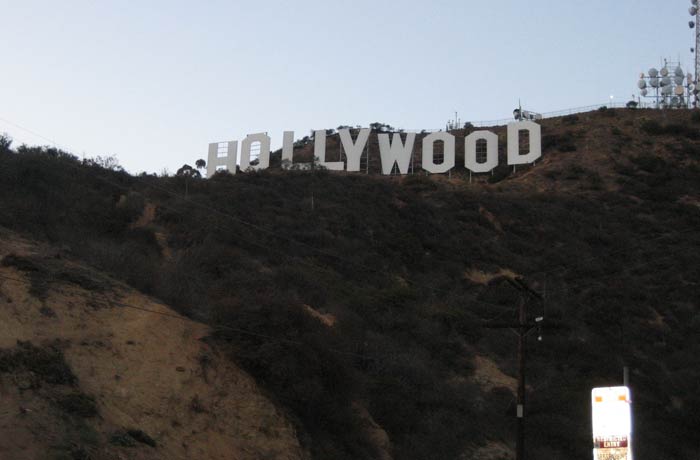 Cartel de Hollywood desde lo máximo que nos acercamos
