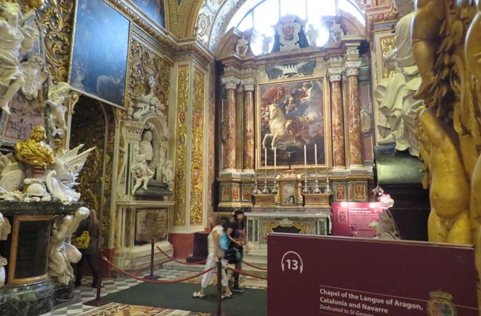 Capilla de la Lengua de Aragón, Cataluña y Navarra de la Concatedral de San Juan qué ver en La Valeta