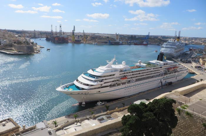 Cruceros en el Gran Puerto de La Valeta