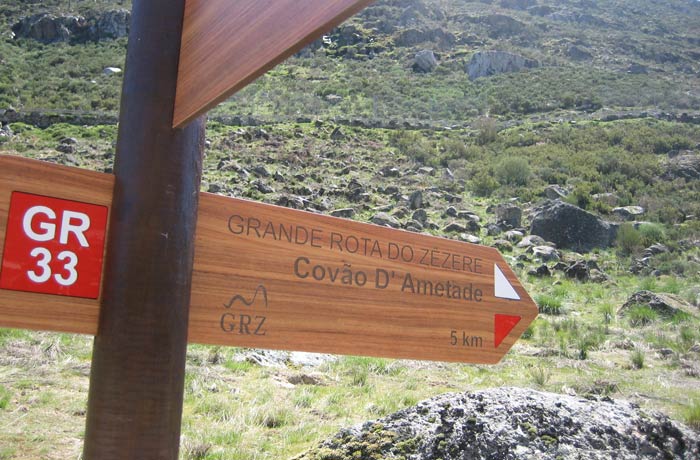 Señalización de la ruta Sierra de la Estrella