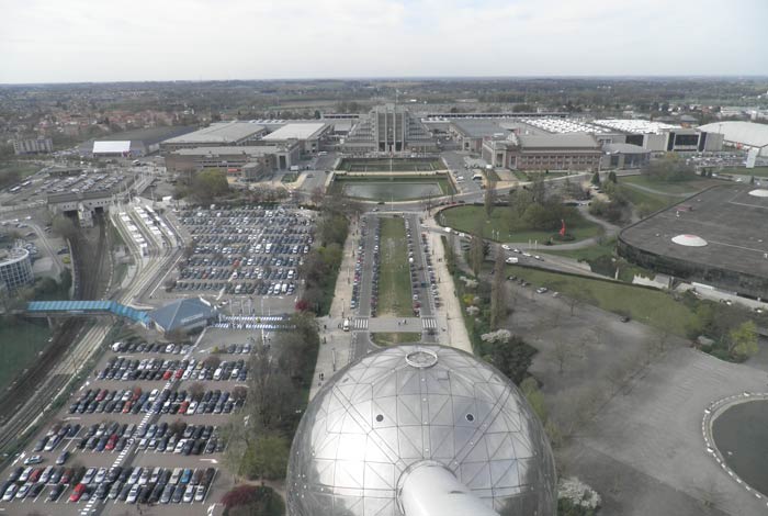 Parque Heysel desde el Atomium de Bruselas