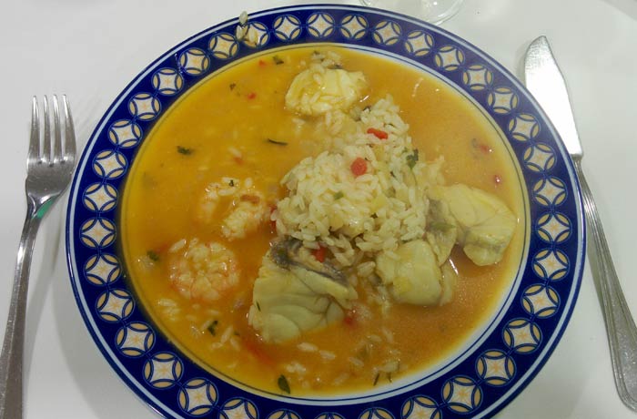 Arroz de rape y langostinos de Os Melinhos Restaurantes en Espinho