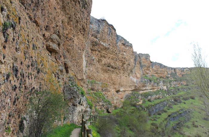Parte del sendero que transita junto al cortado Senda de los dos Ríos