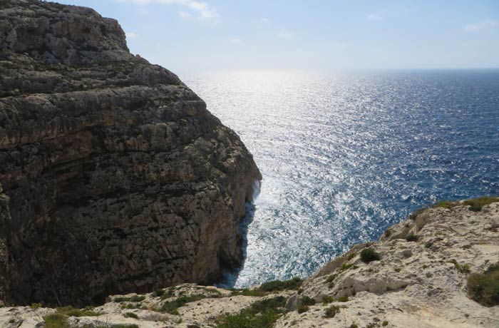 El Mediterráneo, desde el mirador de la Gruta Azul Malta