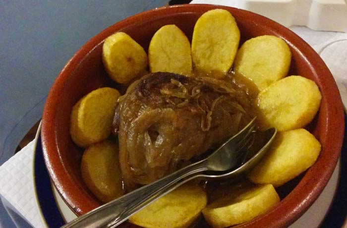 Carne asada de ternera del restaurante Marigil comer en el Algarve