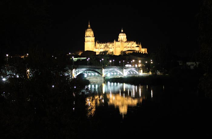Otra panorámica de la Catedral y el puente Enrique Estevan vistas de Salamanca