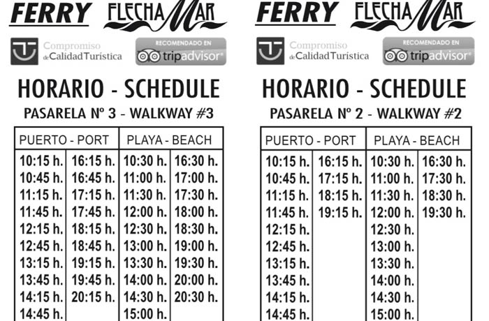 Horarios de los barcos que van hasta la playa de La Flecha en El Rompido