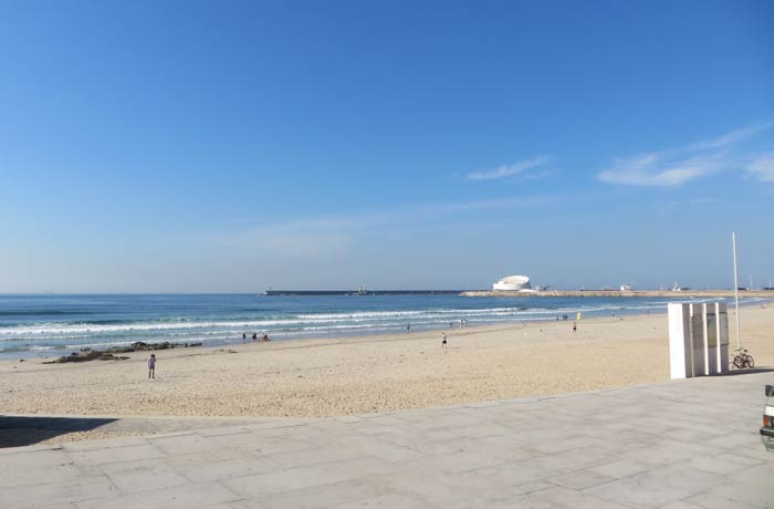 Paseo marítimo y playa de Matosinhos Oporto