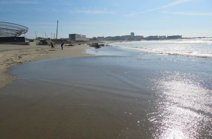 Vista de la playa de Matosinhos Oporto