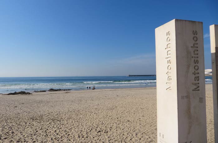 Panorámica de la playa de Matosinhos Oporto