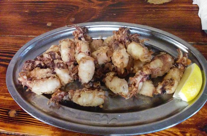 Chipirones de O Refuxio D'Anton comer en Baiona